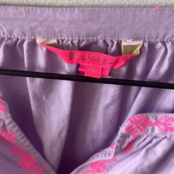 Lilly Pulitzer Revina Cotton Tunic in Purple Size Small - Picture 4 of 5